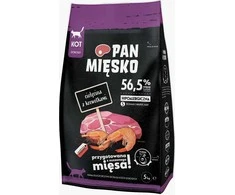 PAN MIĘSKO Veršiena su krevetėmis Mažas - sausas kačių maistas - 5kg