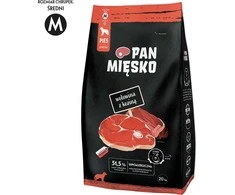PAN MIĘSKO jautiena su ožka M - sausas šunų maistas - 20kg