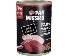 PAN MIĘSKO Kalakutas su elniena – šlapias pašaras šunims – 400g