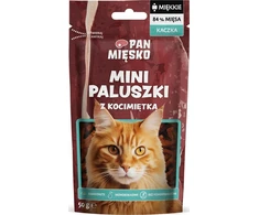 PAN MIĘSKO Mini duck sticks with catnip – skanėstas katėms – 50g