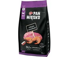 Kačių Maistas - PAN MIĘSKO Veršiena su Krevetėmis Sausas Maistas 1.6kg