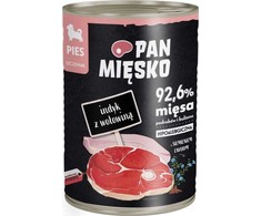 PAN MIĘSKO Kalakutas su jautiena – šlapias pašaras šunims – 400g