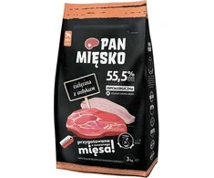 Pan Miesko P. Mėsa Veršiena su kalakutiene M - sausas šunų maistas - 3kg
