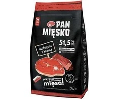 Šunų Maistas - PAN MIĘSKO Jautiena su Ožka 30% Baltymų Be Glitimo 3kg