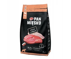 Šunų Maistas - PAN MIĘSKO Veršiena su Kalakutiena XS 30% Baltymų 20% Riebalų 3kg