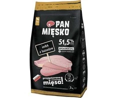 Šunų Maistas - PAN MIĘSKO Kalakutiena su Paukštiena 30% Baltymų 3kg