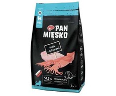 PAN MIĘSKO Šuniukų kalakutiena su kalmarais M - sausas šunų ėdalas - 3kg