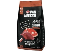 Pan Mięsko sausas kačių ėdalas su jautiena ir elniais (suaugusioms katėms) M 1,6kg