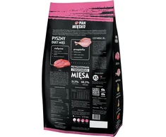 Pan Mięsko Sausas šunų maistas Veršiena su putpeliu (šuniukas) traškus XS 9kg