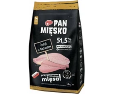 Šunų Maistas - PAN MIĘSKO Kalakutiena su Paukštiena S 30% Baltymų 9kg