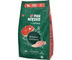 PAN MIĘSKO su žolelėmis jautiena su triušiu M - sausas šunų maistas - 9kg
