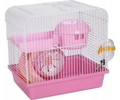 Panama Pet graužikų narvas 27x20,5x25,5 cm baltas/rožinis