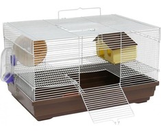 Panama Pet graužikų narvas 47x30x27 cm balta/mėlyna