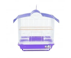 Panama Pet Paukščių narvelis, apvalus, violetinės ir baltos spalvos, matmenys: 36 x 28,8 x 40,2 cm
