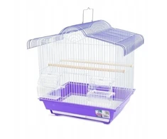 Panama Pet Paukščių narvelis, apvalus, violetinės ir baltos spalvos, matmenys: 36 x 28,8 x 40,2 cm