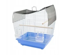 Panama Pet Paukščių narvelis, mėlyna, juoda ir mėlyna viela, matmenys 36 x 28,8 x 46 cm