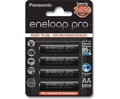 Panasonic Eneloop PRO Įkraunami elementai AA 2500 mAh BK-3HCDE/4BE