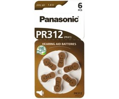 Panasonic Baterijos klausos aparatams PR41 6 vnt.