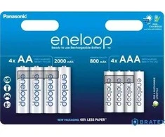 Panasonic Eneloop rinkinys 4x AA 2000mAh + 4x AAA 800mAh