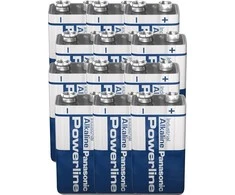 Panasonic Powerline 9V Block baterija 12 vnt.