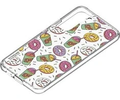 Dėklas 112803 Panel Samsung GP-TOU021HOOPW skirta Frame Cover skirta Galaxy S22+ Simpsons Donut baltas