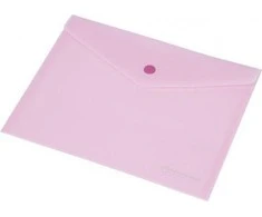 Panta Plast Aplankas-vokas, A5, horizontalus, su spaustuku, rožinės spalvos