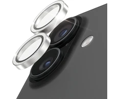 Panzer Glass Grūdintas stiklas na objektyvas PanzerGlass Hoops Glitter do iPhone 17 / 16 / 16 Plus sidabrinė