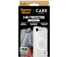 Panzer Glass Apsauginis rinkinys CARE by PanzerGlass Flagship 3in1 Dėklas+stiklas+kameros apsauga skirtas Apple iPhone 16e