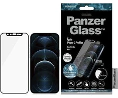 Panzer Glass PanzerGlass E2E mikrolūžių antibakterinis stiklas su fotoaparato dangteliu su Swarovski kristalu Apple iPhone 12 Pro Max - su Juodas rėmeliu