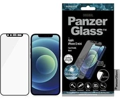Panzer Glass PanzerGlass E2E mikrolūžių antibakterinis stiklas su Swarovsky Crystal fotoaparato dangteliu Apple iPhone 12 mini - su Juodas rėmeliu