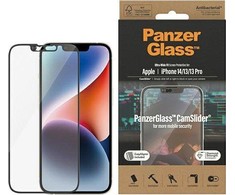 Panzer Glass PanzerGlass | CamSlider | Apple | iPhone 14/13/13 Pro | Grūdintas stiklas | Išvalyti | Apsaugo visą ekraną; 100% prisilietimas; Lengva montuoti | Ekrano apsauga