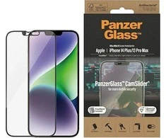 Panzer Glass PanzerGlass | CamSlider | Apple | iPhone 14 Plus/13 Pro Max | Grūdintas stiklas | Išvalyti | Apsaugo visą ekraną; 100% prisilietimas; Lengva montuoti | Ekrano apsauga