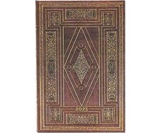 paperblanks First Folio (Shakespeare’s Library) Mini 12-month Horizontal Hardback Dayplanner 2025 (Elastic Band Closure)
