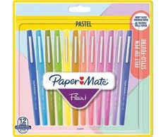 Tušinukų rinkinys piešimui PaperMate Flair Pastel 12 (0,7mm) - 2137277