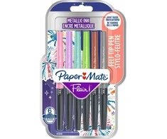 Flomasteriai Papermate Flair | galiukas medium (0,7 mm) | metallic | 6 vnt. - 2137361