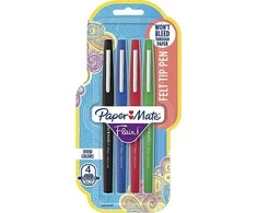Papermate Paper Mate Poper MATE Faserschreiber Flair 4er Strd Farben M 0,7 mm Blisteris