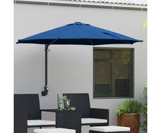 Sodo skėtis 248 x 248 x 148 cm Poliesteris ir plienas Azurblau