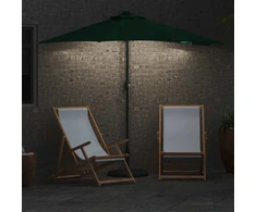 Sodo skėtis Žalia 294 x 150 x 223 cm Poliesteris ir plienas