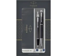 Parker plunksnakočio ir rašiklio rinkinys IM Juodas CT su dėklu ir dovanų maišeliu