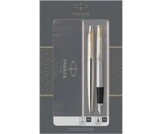 Dovanų rinkinys Parker Jotter Steel GT (plunksnakotis + automatinis rašiklis)