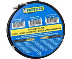 Partner Guminė pneumatinė žarna, sustiprinta 10 mm x 5 m su greitosiomis jungtimis