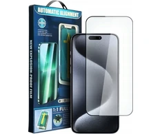 Oem 5D Full Glue Tempered Glass for iPhone 16 PLUS with applicator juodas