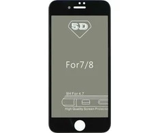 OEM 5D visiškai klijuojamas grūdintas stiklas - iPhone 7 / 8 4,7" (privatumo apsauga) juodas