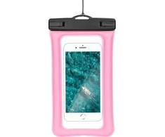 Oem Vandeniui atsparus dėklas telefonui with plastikas closing AIRBAG pink