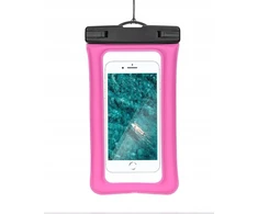 Oem Atsparus vandeniui bag for mobile phone with plastikas closing AIRBAG rose pink