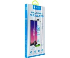 LCD apsauginis stikliukas Bestsuit Flexible Hybrid Glass 5D (Hot Bending) Samsung N985 Note 20 Ultra pritaikytas dėklui juodas