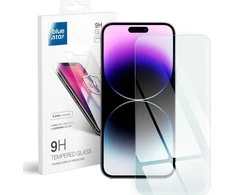Grūdintas stiklas iPhone 14 PRO (pilnai klijuojamas) Blue Star 5D juodas