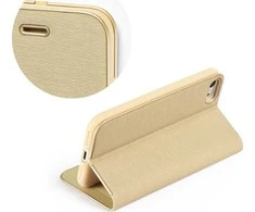 Dėklas Forcell Oem Flip case for iPhone 7 PLUS / 8 PLUS Luna Book Gold auksinis