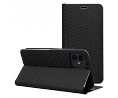 Dėklas Oem Flip case for iPhone 16e (SE 4 2025) Luna Book Carbon juodas