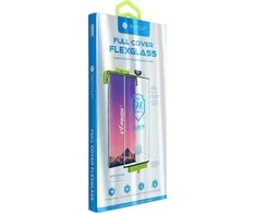 LCD apsauginis stikliukas Bestsuit Flexible Hybrid Glass 5D (Hot Bending) Samsung S908 S22 Ultra pritaikytas dėklui juodas